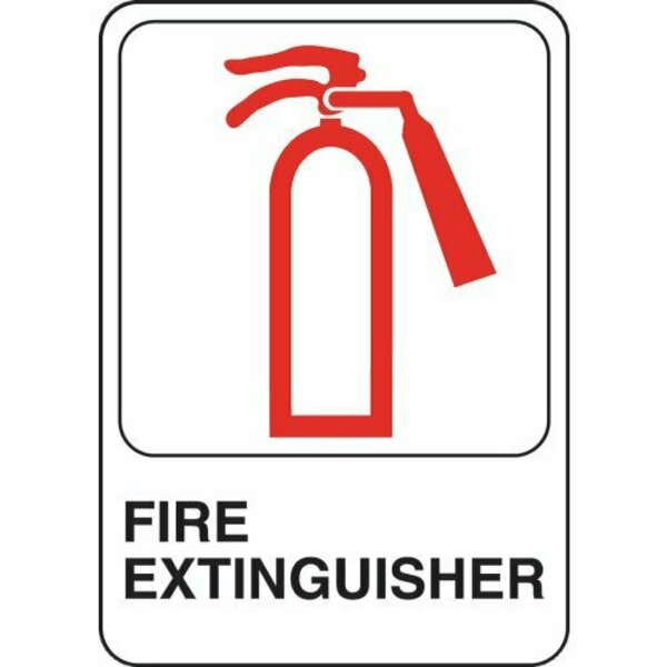 Hillman English White Fire Extinguisher Sign 7 in. H X 5 in. W, 6PK 847114